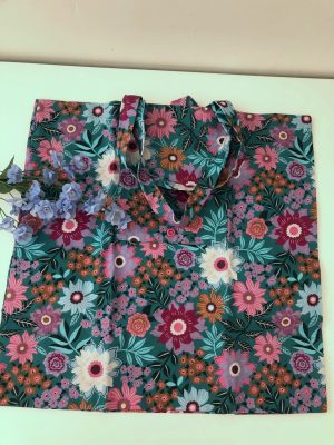 Sac pliable fleuri