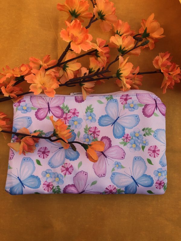 pochette papillons rose et bleu
