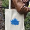 tote bag lotus bleu doublé