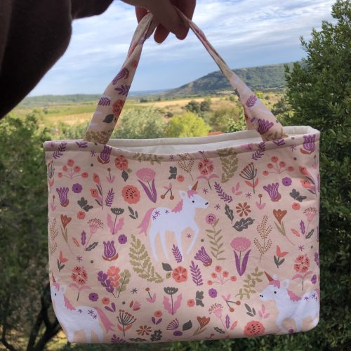 Sac licornes et fleurs