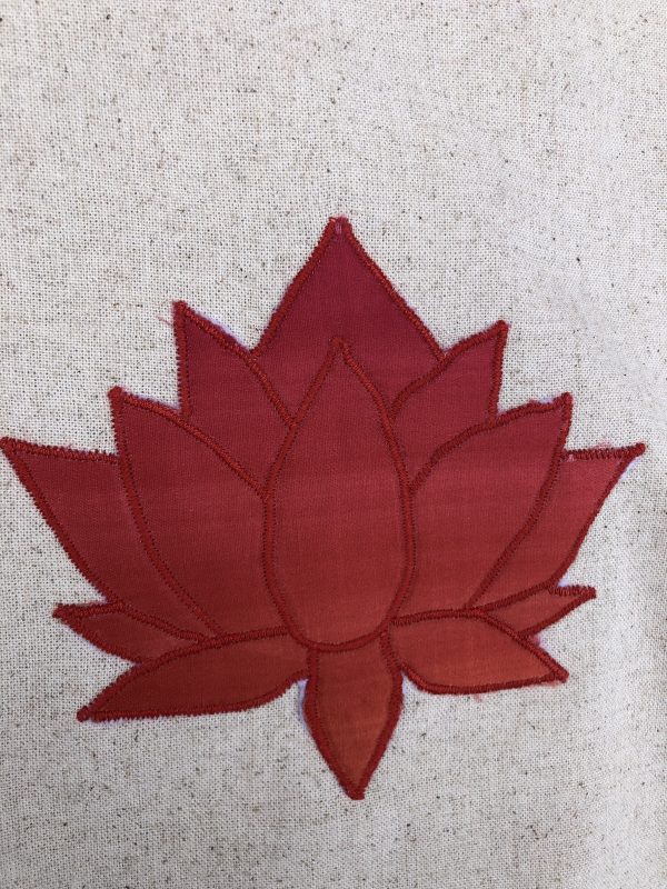 tote bag lotus rouge-orangé
