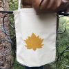 tote bag lotus jaune en soie doublé