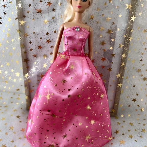 robe princesse Noël rose étoiles