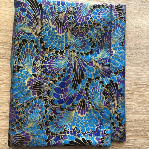 Couvre-livre motif paon