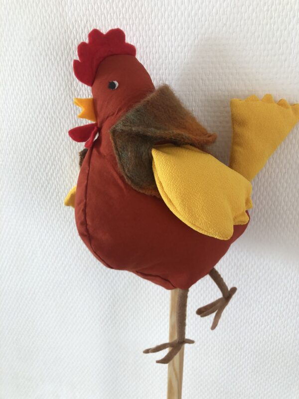 Marionnette poule rousse