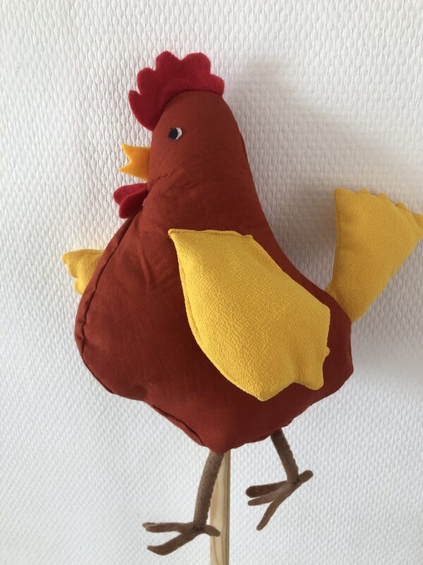 Marionnette poule rousse