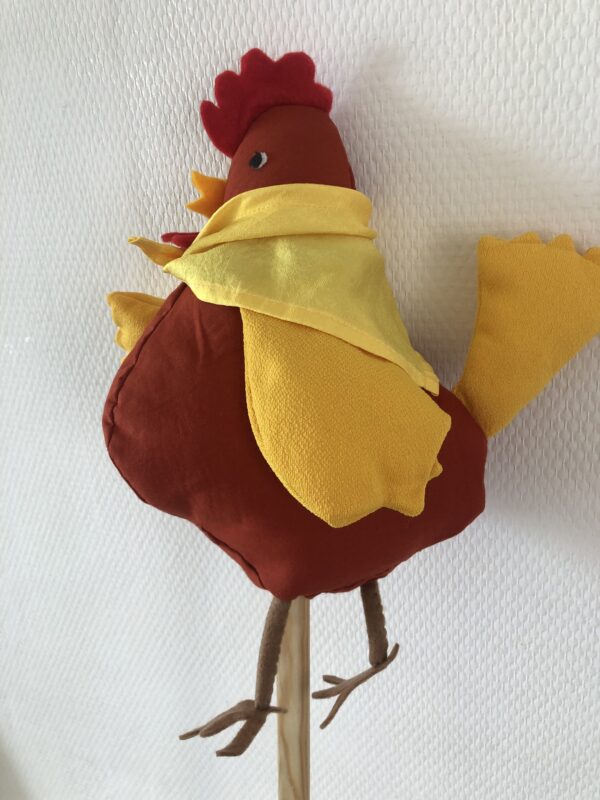 Marionnette poule rousse