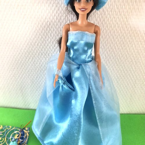tenue poupée mannequin printemps bleue