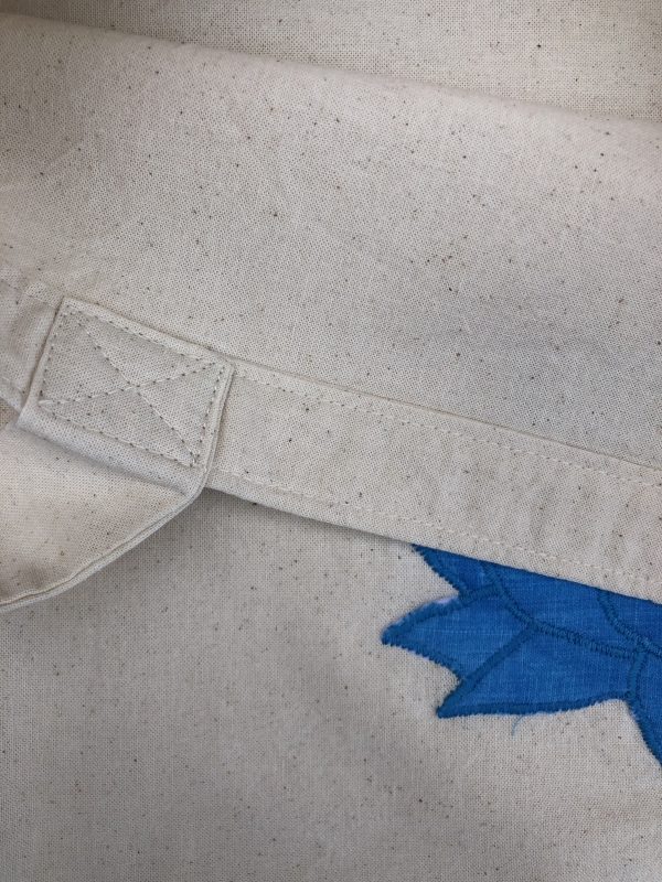tote bag lotus bleu doublé
